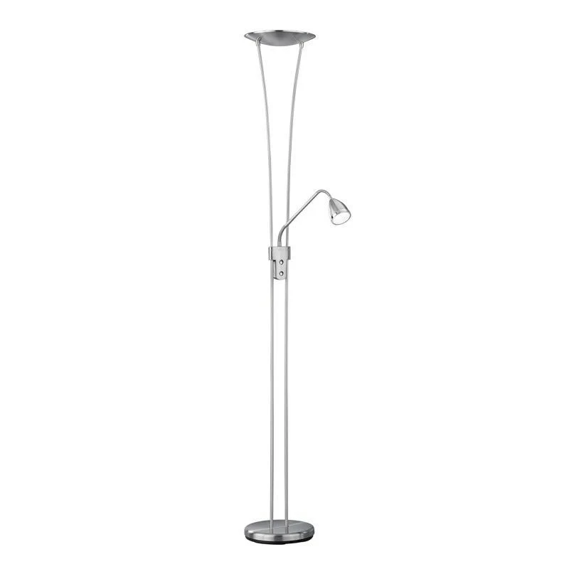 Lámpara de pie Trio Arizona LED níquel mate 3000K regulable 180cm 4