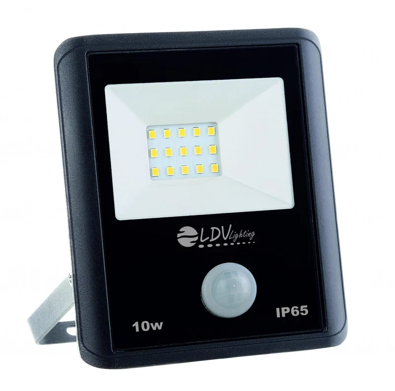 LDV Proyector LED SMD 10w 900lm 120º 6000K IP65 NEGRO C/SENSOR