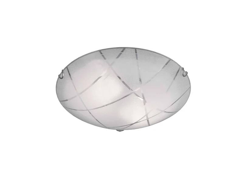 Plafón de techo Trio Sandrina 2 luces vidrio blanco Ø40cm 601200200