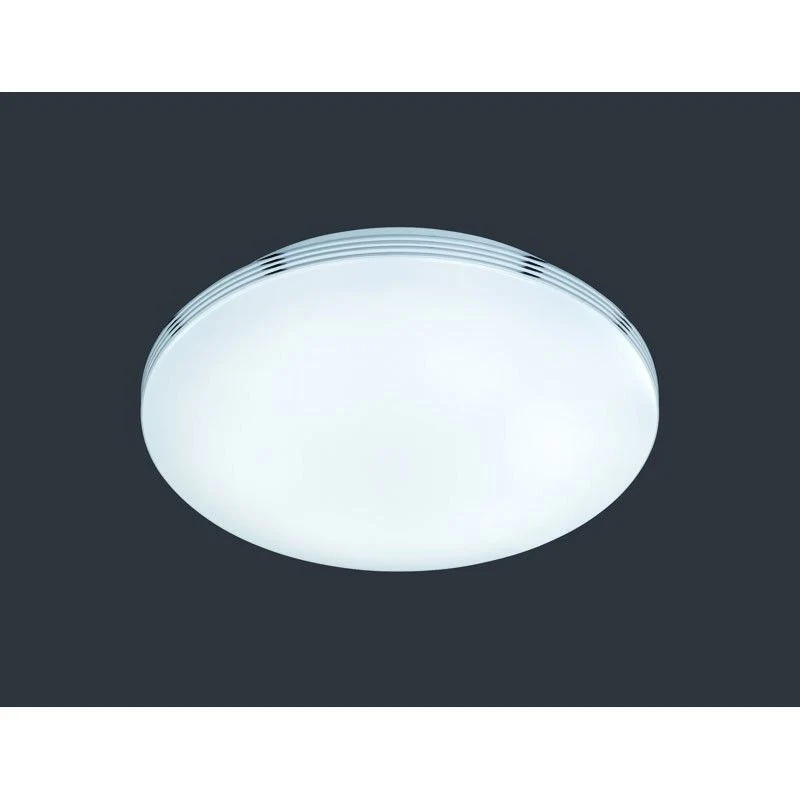 Plafón de baño Trio Apart LED cromo 3000K regulable IP44 Ø41cm 659412406