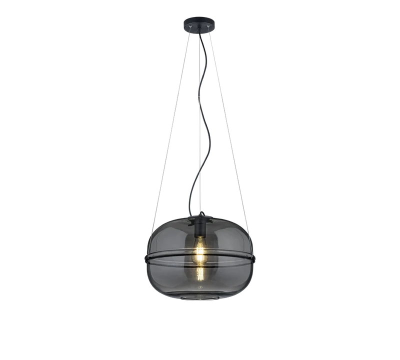 Lámpara de techo colgante Trio Lorena negro mate 150cm 3