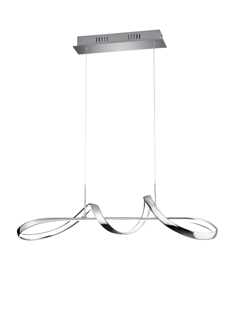Lámpara de techo colgante Trio Perugia LED cromo 4000K regulable 150cm R
