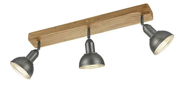 Foco Trio Delhi 3 luces níquel antiguo 58cm 8