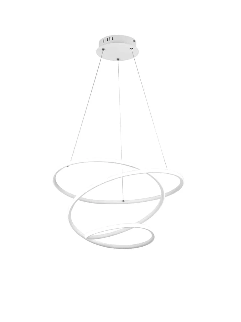 Lámpara de techo colgante Trio Bologna LED blanco mate 4000K regulable 150cm R