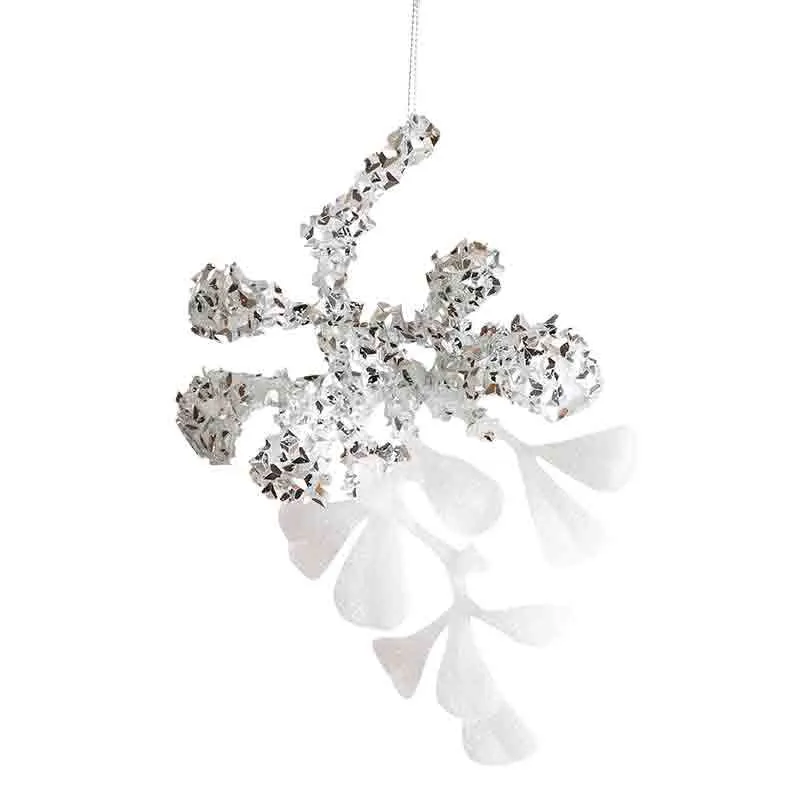 KWL113P Ornamento Mistletoe Plata Frost 20(D) Cm.