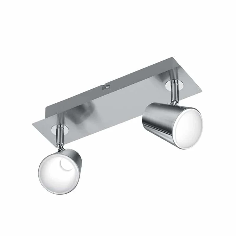 Trio Narcos Foco LED de metal níquel mate 8