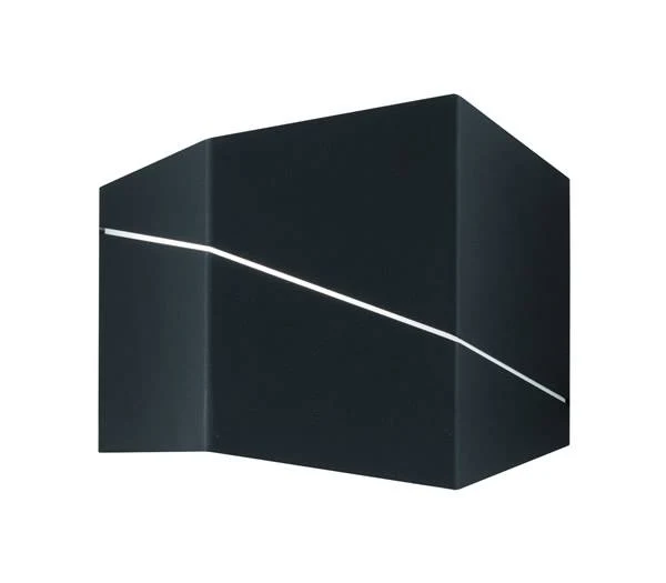 Trio Zorro Aplique de pared LED de metal negro mate 2