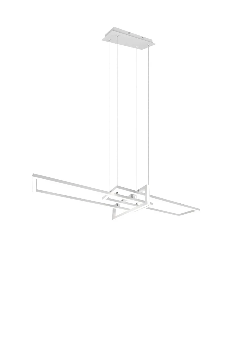 Lámpara de techo colgante Trio Salinas LED blanco mate 4000K regulable 150cm 3
