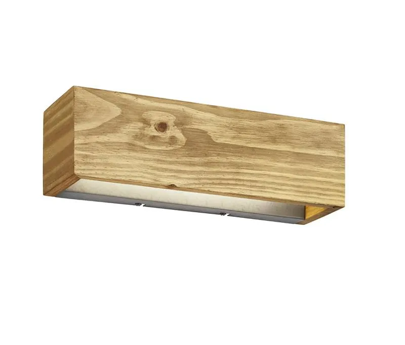Aplique de pared Trio Brad LED madera 3000K regulable arriba y abajo 2