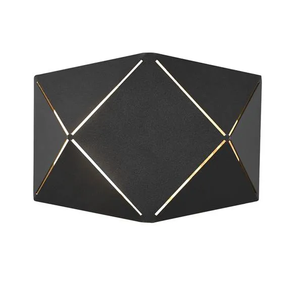 Trio Zandor Aplique de pared LED de metal negro mate 2