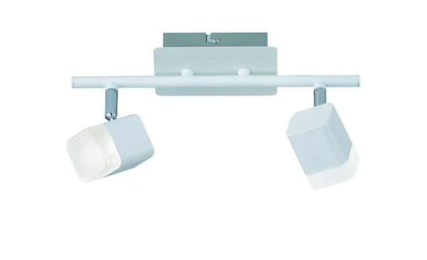 Foco Trio Roubaix LED 2 luces blanco mate 3000K 34cm R