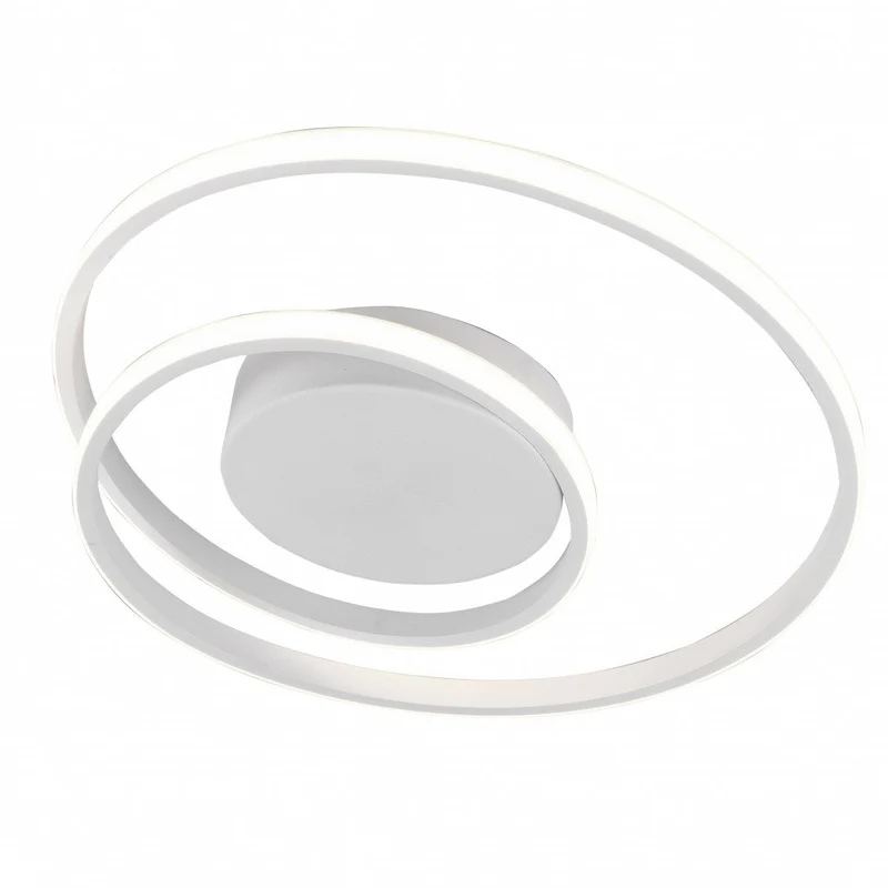 Plafón de techo Trio Zibal LED blanco mate 3000K regulable Ø39cm R