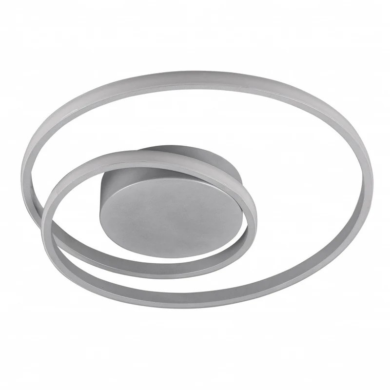Plafón de techo Trio Zibal LED titán 3000K regulable Ø39cm R