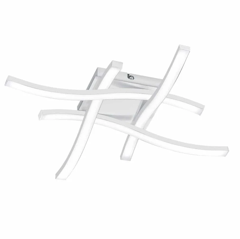 Plafón de techo Trio Route LED 4 luces blanco mate 4000K 46cm R