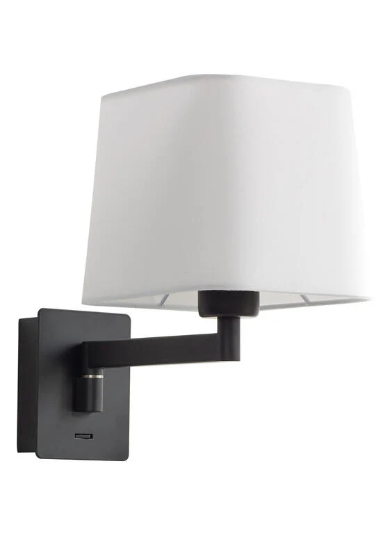 Aplique de pared MDC Finess negro 20W 575809121
