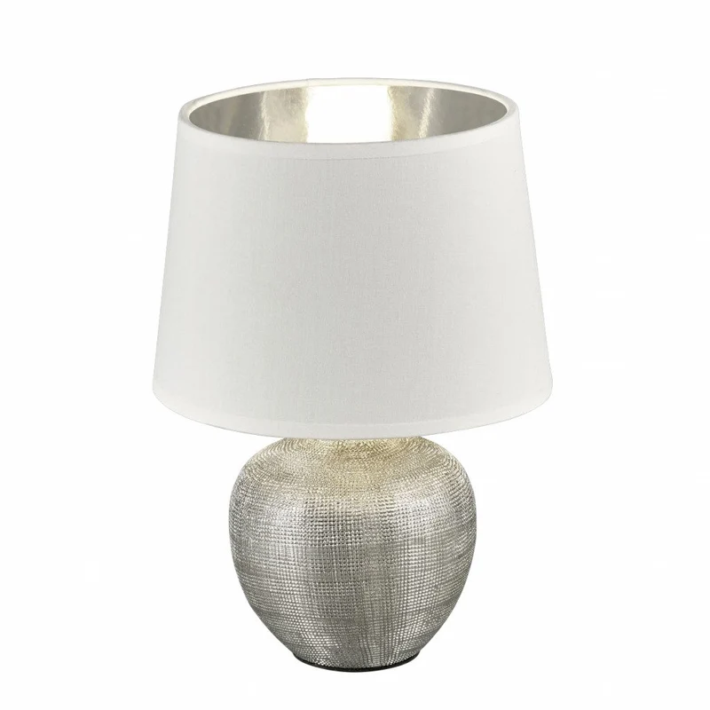 Lámpara de sobremesa Trio Luxor cerámica plata R
