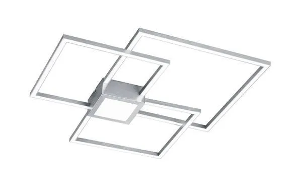 Plafón de techo Trio Hydra LED níquel mate 3000K regulable 65,5cm 6
