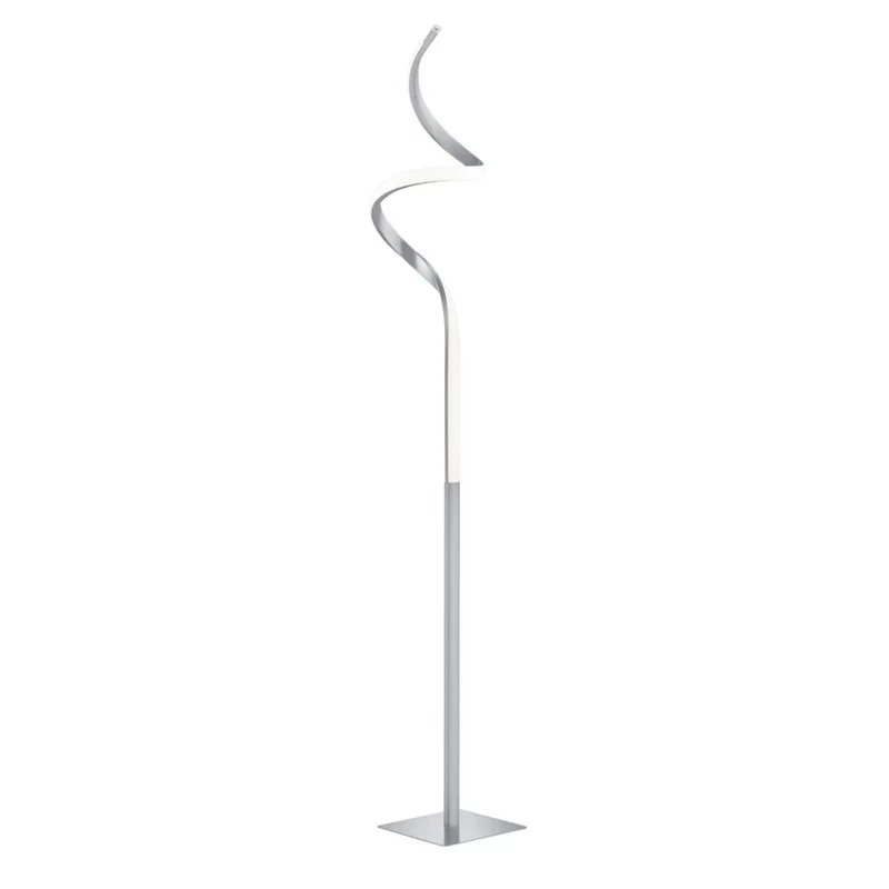 Lámpara de pie Trio Course LED níquel mate 3000K 145cm R