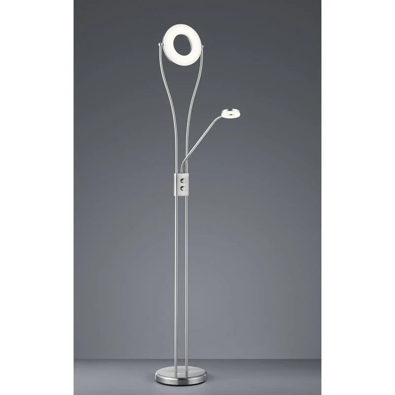 Trio Rennes Lámpara de pie LED 180cm 3000K metal níquel mate R
