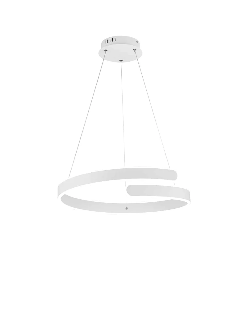 Trio Parma Lámpara colgante LED de metal blanco mate R