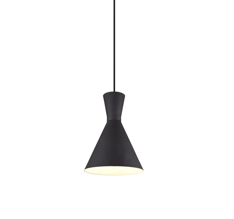 Lámpara de techo colgante Trio Enzo negro mate 150cm R