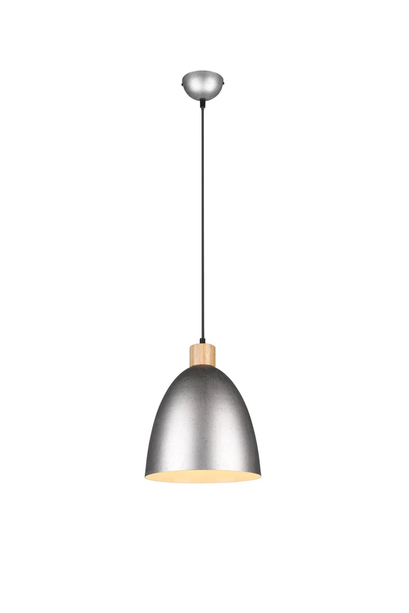 Lámpara de techo colgante Trio Jagger níquel antiguo 150cm R
