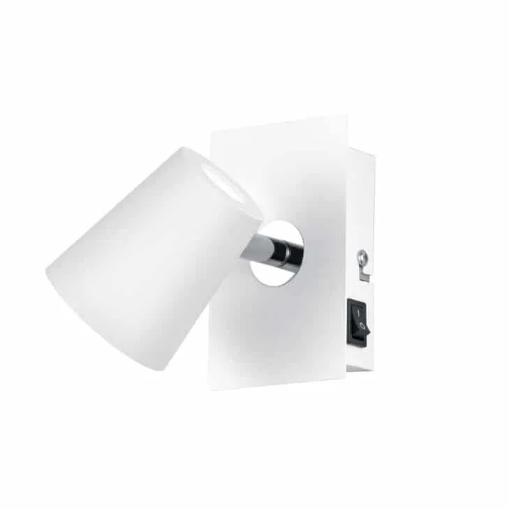 Trio Narcos Foco LED de metal blanco mate 8