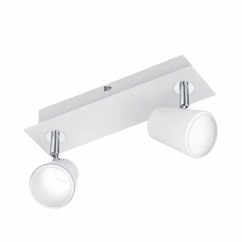Trio Narcos Foco LED de metal blanco mate 8