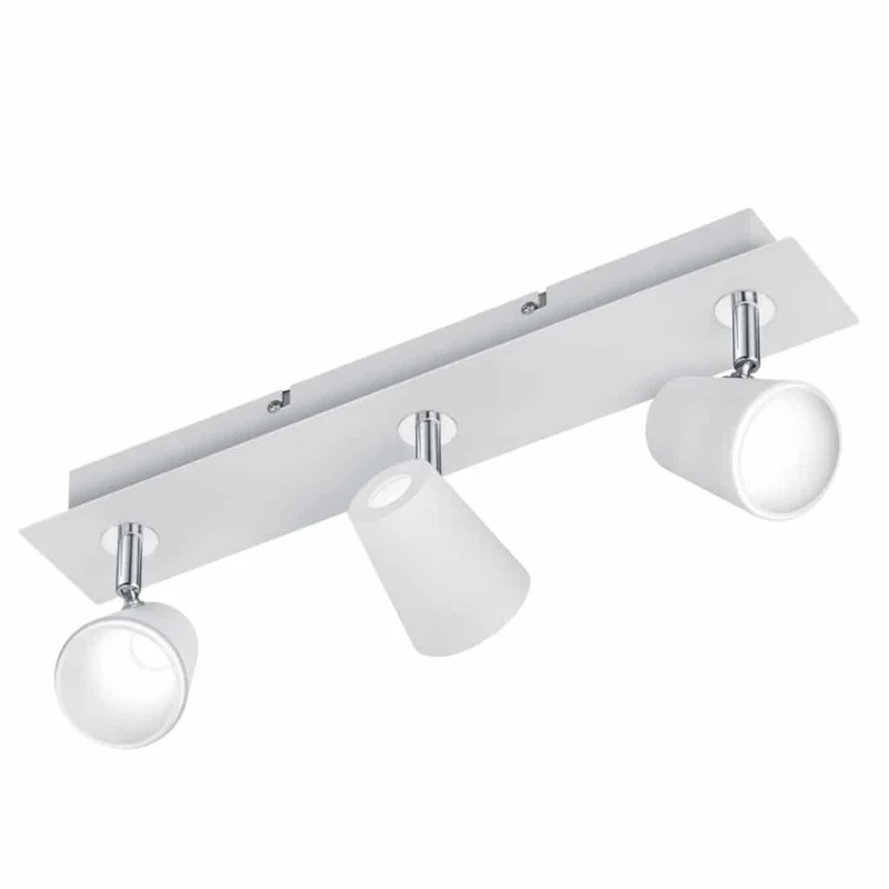 Trio Narcos Foco LED de metal blanco mate 8