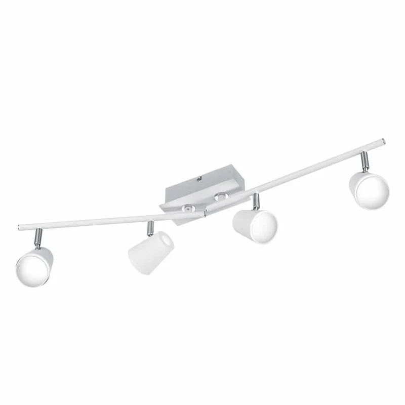 Trio Narcos Foco LED de metal blanco mate 8