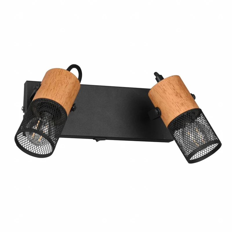 Foco Trio Tosh 2 luces negro mate 8