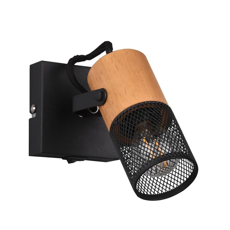 Foco Trio Tosh negro mate 8