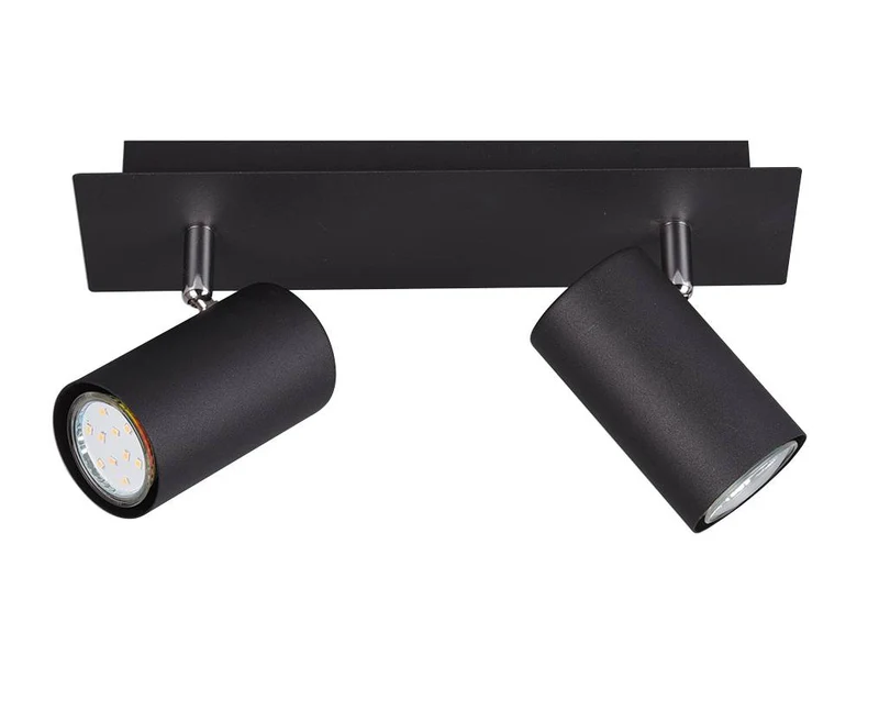 Foco Trio Marley 2 luces negro mate 8