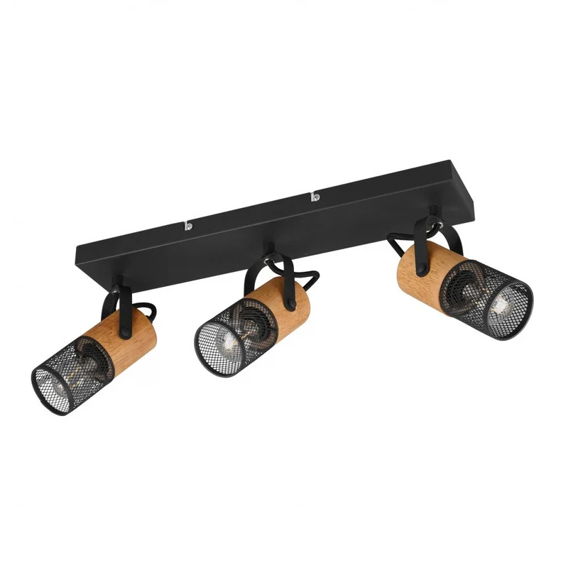 Foco Trio Tosh 3 luces negro mate 44cm 8