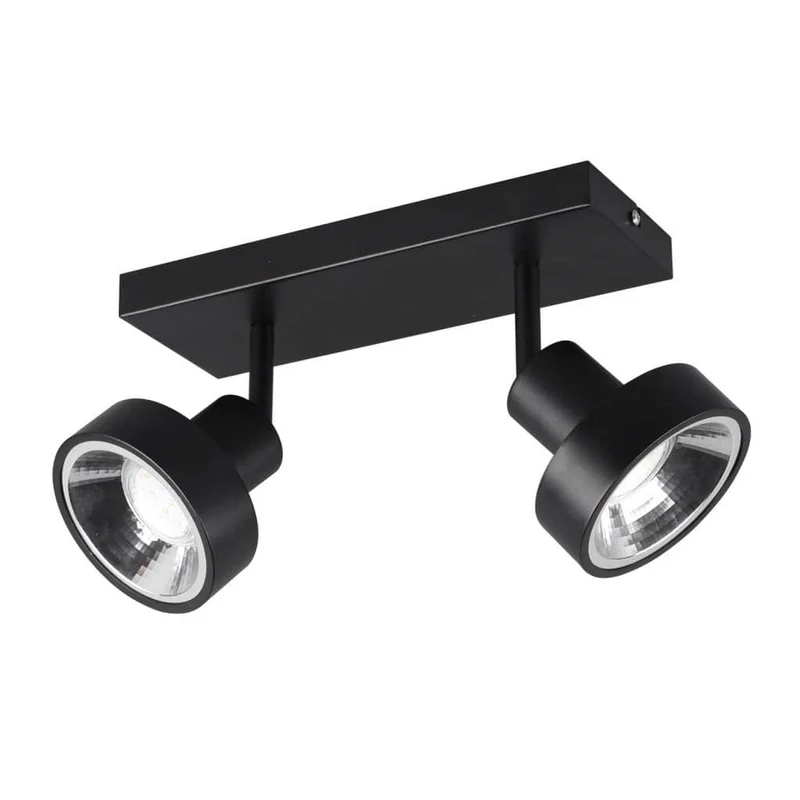 Foco Trio Leon 2 luces negro mate 8