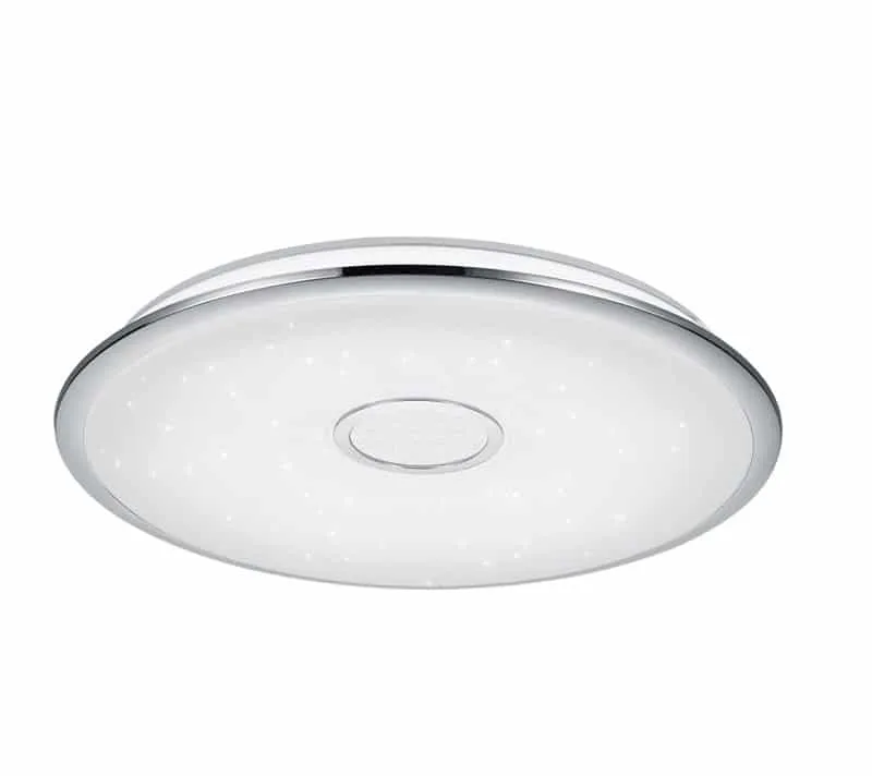Plafón de techo Trio Osaka LED cromo CCT regulable con mando Ø65cm 6