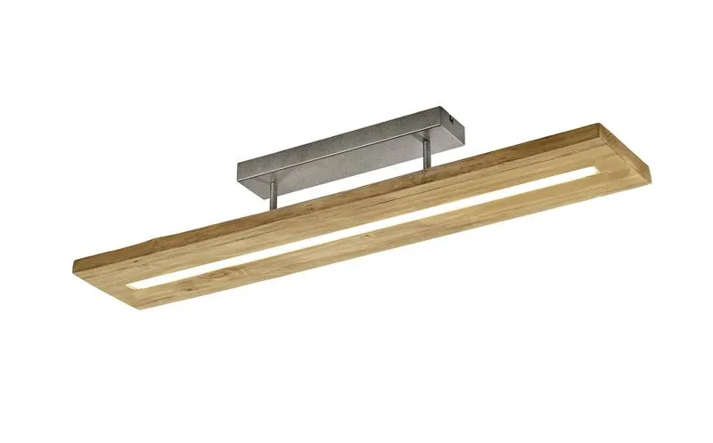 Plafón de techo Trio Brad grande LED madera 3000K regulable 100cm 6
