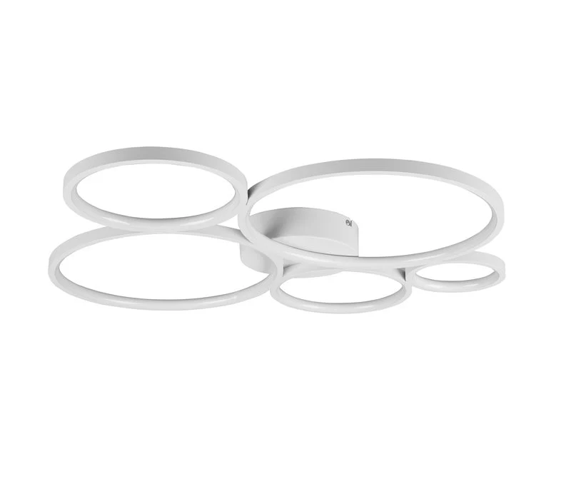 Plafón de techo Trio Rondo LED blanco mate 3000K regulable 59cm 6