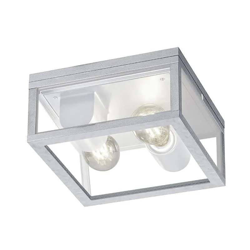 Trio Garonne Plafón de exterior de aluminio color zinc 6