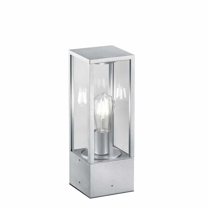 Baliza de exterior Trio Garonne en aluminio color zinc 5