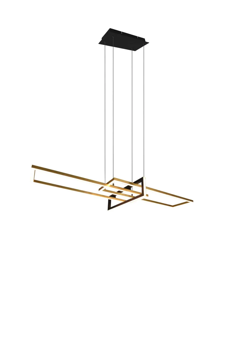 Lámpara de techo colgante Trio Salinas LED bronce mate 3000K regulable 150cm 3
