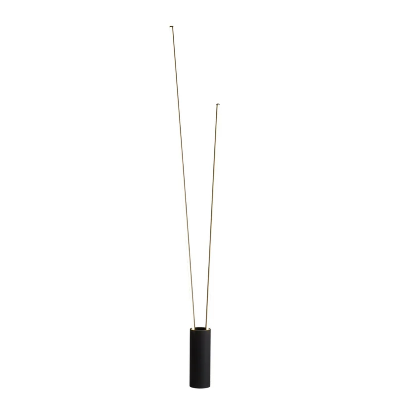 Mantra Vertical Lámpara pie de salón LED 3000K regulable negro 7346