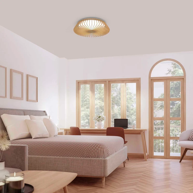 Mantra Himalaya Plafón LED 56W 3000K madera, beige, marrón 7967