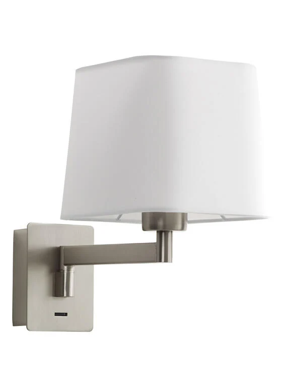 Aplique de pared MDC Finess níquel 20W 575809721