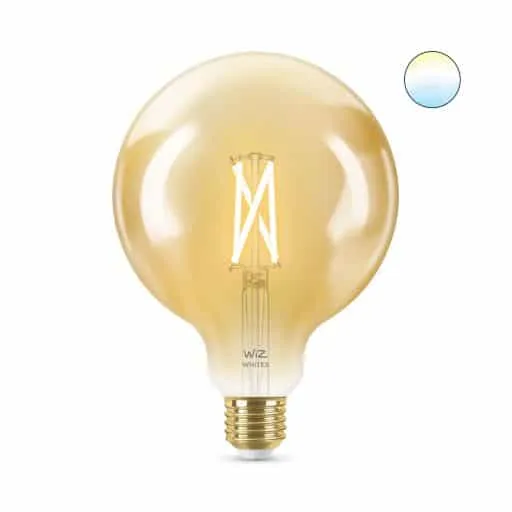 Bombilla de filamento Philips WiZ regulable ámbar 5W-9W ST64 E27 640lm