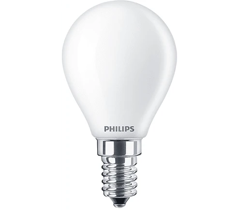 Bombilla de filamento Philips mate 25W P45 E14 2700K-3000K (Cálida) 250lm