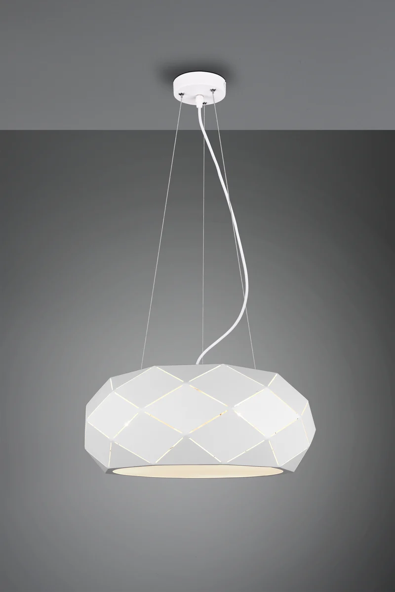 Lámpara de techo colgante Trio Zandor 3 luces blanco mate 150cm 3