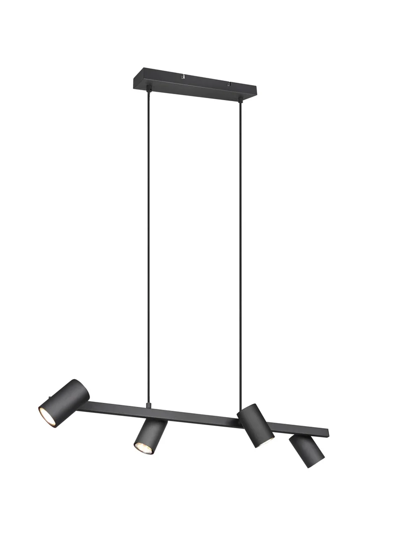 Lámpara de techo colgante Trio Marley 4 luces negro mate 150cm 3