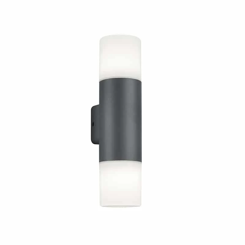 Aplique de exterior Trio Hoosic 2 luces antracita arriba y abajo IP44 33cm 2