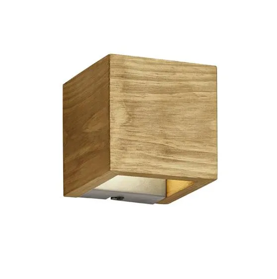 Aplique de pared Trio Brad LED madera 3000K regulable arriba y abajo 2